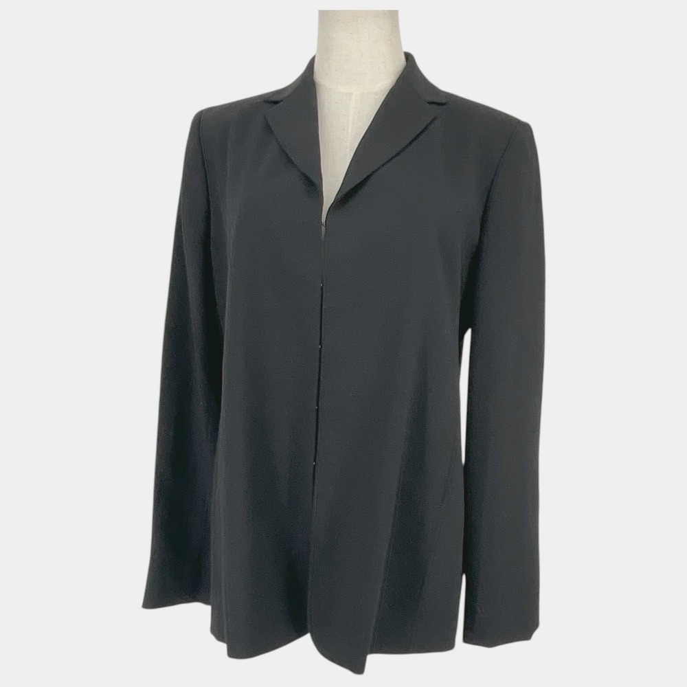 Banana Republic Blazer Womens 10 Wool Blend Hook & Eye Office Preppy Lined Italy